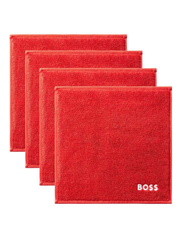 HUGO BOSS home 4er-Set Waschlappen 4er-Set Waschlappen in REDN