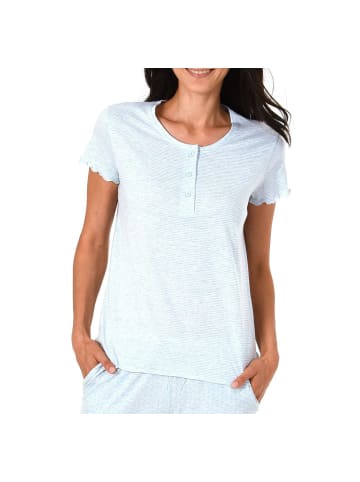 NORMANN Shirt Top kurzarm Streifen Mix & Match - 45390 in hellblau