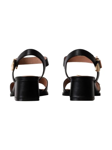 Emilie Karston Keith-Ledersandalen mit Absatz Schwarz