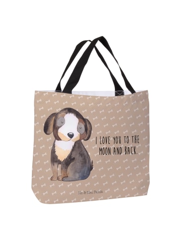 Mr. & Mrs. Panda Strandtasche Hund Entspannen mit Spruch in Hundeglück