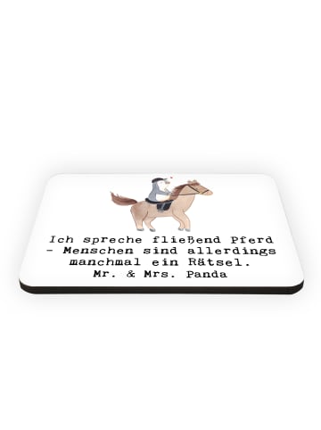 Mr. & Mrs. Panda Pinnwand Magnet Reiten und Rätsel mit Spruch in Weiß