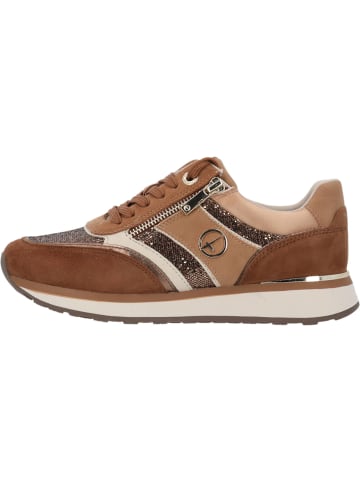Tamaris Schnürschuhe in cognac comb