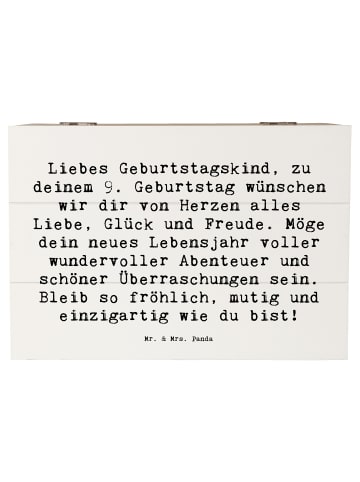 Mr. & Mrs. Panda fotobox Spruch 9. Geburtstag Glück mit Spruch in Weiß
