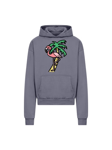 Mister Tee Mister Tee Flamingo Hoodie in vintageblue