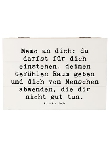 Mr. & Mrs. Panda Kiste Spruch Gefühle Freiheit mit Spruch in Weiß