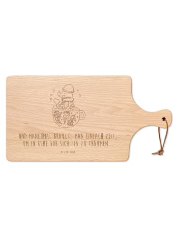 Mr. & Mrs. Panda Holzbrett Nachtfalter Schaumbad mit Spruch in Transparent