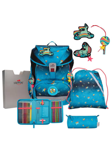 DerDieDas ErgoFlex Exklusiv LED - Schulranzen Set 5tlg. 800g (Rainbow Star) in Rainbow Star