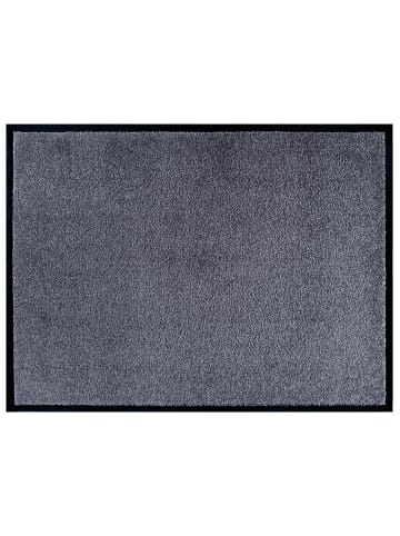 Teppich Boss Teppich Boss waschbare In- & Outdoor Fußmatte Uni einfarbig  grau