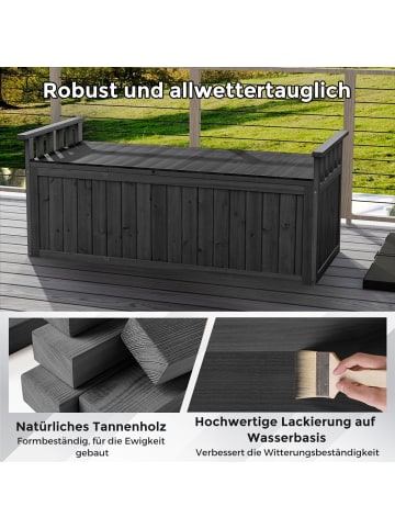 COSTWAY Gartenbox 128x58x53cm in Schwarz