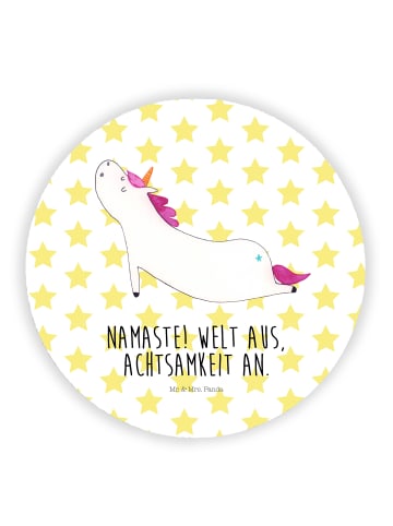 Mr. & Mrs. Panda magnet Einhorn Yoga mit Spruch in Weiß