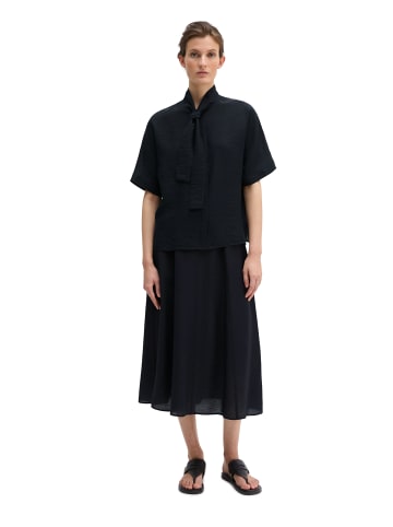 Marc O'Polo Crinkle-Schluppenbluse regular in Deep Night Blue