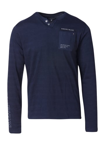 KOROSHI Langarm-T-Shirt in blau