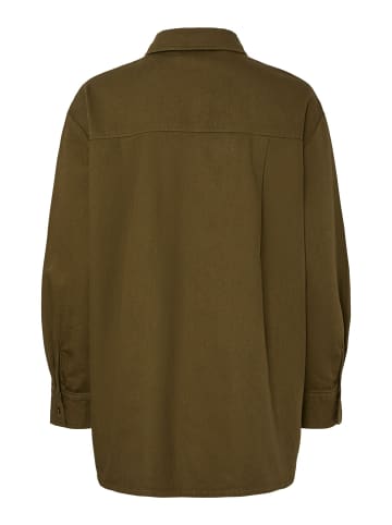 Pieces Jeanshemd in Military Olive