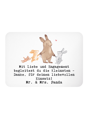 Mr. & Mrs. Panda Magnet Liebevolle Erzieher mit Spruch in Weiß