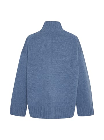 Style Republic Rollkragenpullover OVERSIZED BOXY Kaschmir-Woll-Gemisch in Blue Melange