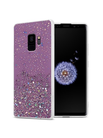 cadorabo Hülle für Samsung Galaxy S9 Glitter in Lila mit Glitter