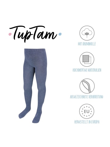 TupTam Mädchen Strickstrumpfhosen Bunt Gemustert 6er Pack in schwarz/rot