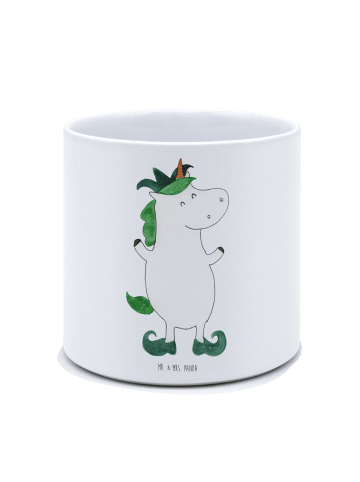 Mr. & Mrs. Panda XL Blumentopf Einhorn Joker ohne Spruch in Weiß