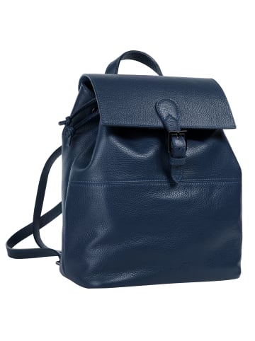 Cluty Rucksack echt Leder in blau