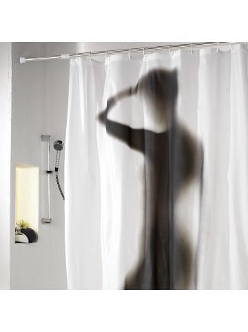 relaxdays Teleskopstange in Silber - 130 - 220 cm