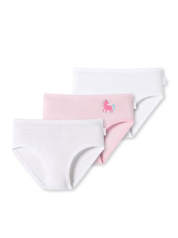 Schiesser Slip Kids Girls Feinripp Organic Cotton in Weiß / Rosa