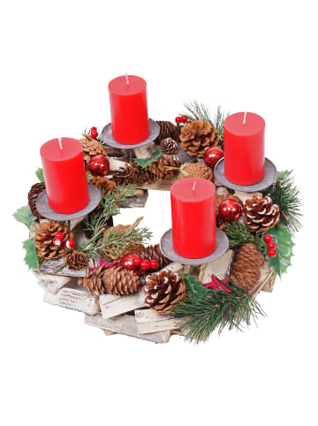 MCW Adventskranz H49, Inkl. 4x Kerzen rot