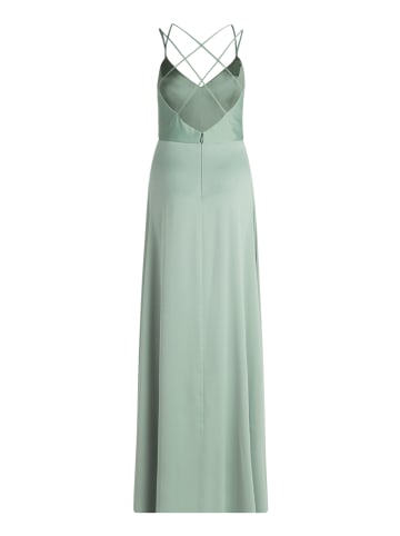 Vera Mont Abendkleid mit V-Ausschnitt in Foggy Green