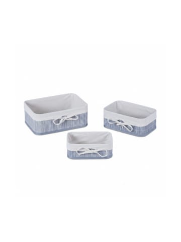 relaxdays 12-tlg. Aufbewahrungskorb Set in Grau/ Creme