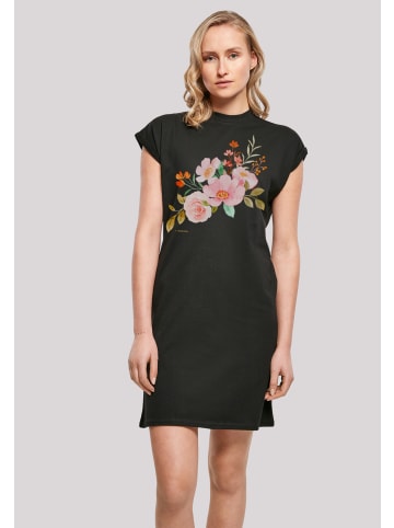 F4NT4STIC T-Shirt Kleid Blumen in schwarz