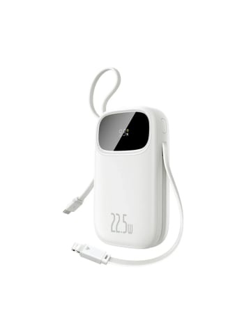 Baseus Airpow Lite 10000mAh Powerbank 15W Kabel Weiß