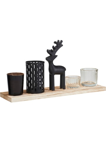 Home&Styling Collection Weihnachtliche Teelichthalter 6er Set in Mehrfarben, 10,5 x 22,5 x 37 cm