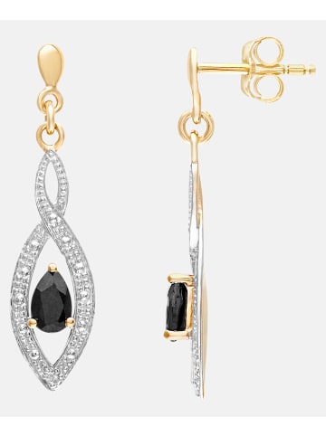 Diamant L'éternel Ohrhänger aus 375 Gelbgold mit Diamant mit Saphir