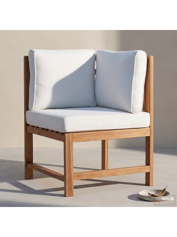 home24 Diningeckelement Bayton in Beige / Braun