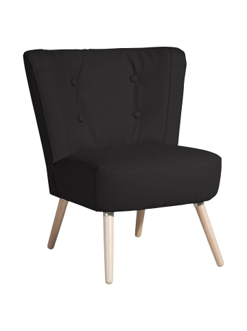 58 aufm Kessel SESSEL Kassi Bezug Kunstleder Buche natur / schwarz