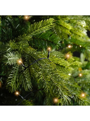 LUMINEO USB-Lichterkette "BASIC Twinkle", 200 LED 15 m schwarzes Kabel in klassisch warm