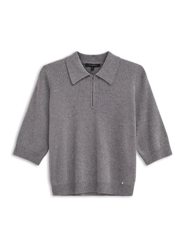 Bugatti Strick Polo Kurzarm in 250-grau