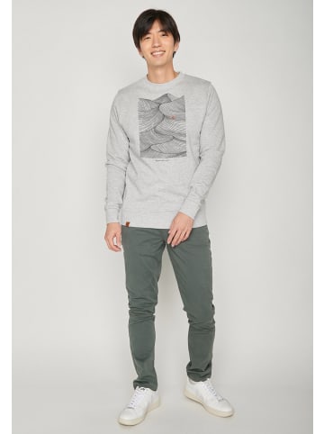 GreenBomb Sweatshirt Nature Hill Lines in Heidekraut Grau