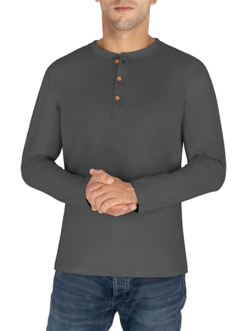 normani 2er Set Herren Langarm Shirts aus Bio-Baumwolle Neuville in Anthrazit