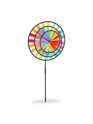 relaxdays 2x Windrad in Bunt - (B)35,5 x (H)73,5 x (T)15 cm
