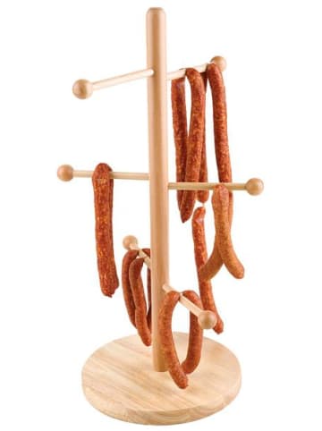 APS Brezel- oder Wurstständer in Braun, Maße: 27,5 x 27,5 x 50 cm