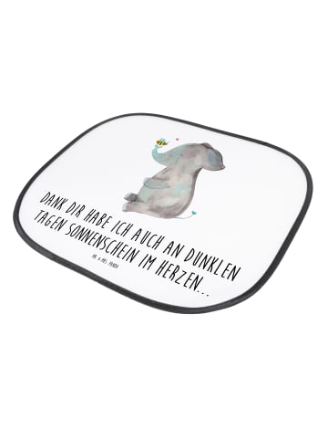 Mr. & Mrs. Panda Sonnenblende Auto Elefant Biene mit Spruch in Weiß