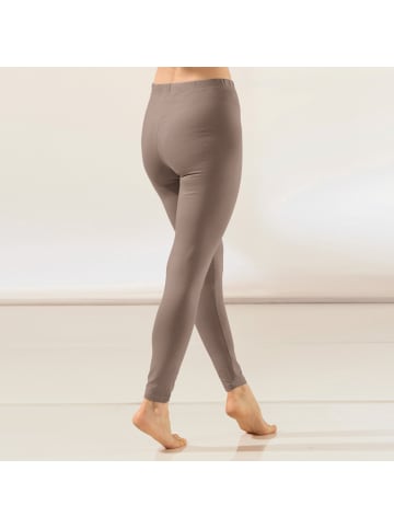 REDBEST Single-Jersey Leggings, lang 2er-Pack in taupe/schwarz