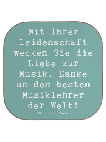 Mr. & Mrs. Panda Tassenuntersetzer Spruch Musiklehrer Liebe mit ... in Meeresbrise