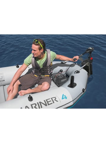 Intex Schlauchboot Mariner 4 inkl. Motor und Befestigung in grau
