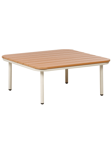 Beliani Gartentisch SENISE in Weiß - (W) 74 x (H) 28 x (L) 74 cm
