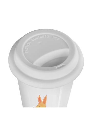 Mr. & Mrs. Panda ToGo Kaffeebecher Einhorn Fuchs mit Spruch in Weiß