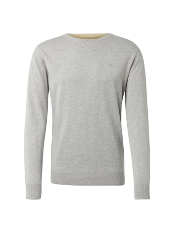 Tom Tailor Tom Tailor Pullover Strickpullover Basic Crew-Neck Melange in hellgrau