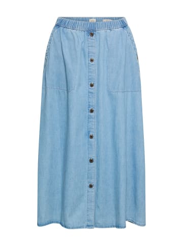 Camel Active Jeansrock mit Knopfleiste in Hellblau