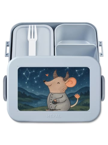 Mr. & Mrs. Panda Lunch Box Stier Astrologie Design ohne Spruch in Blau Pastell