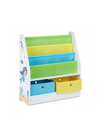 relaxdays Kinderregal Meer in Bunt - (B)71 x (H)74 x (T)23 cm